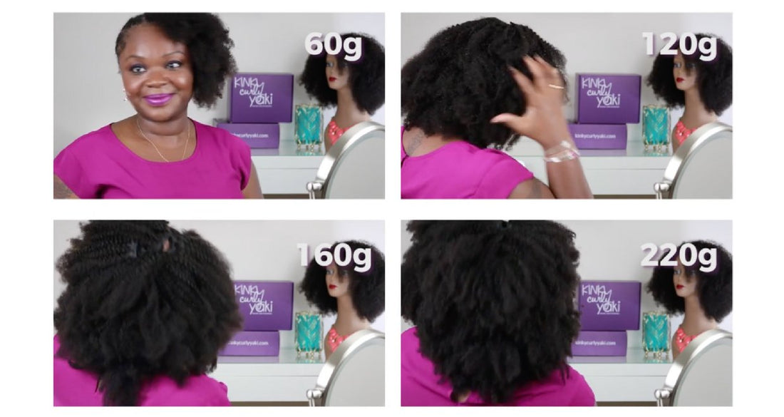 compare weights of clip in hair extensions