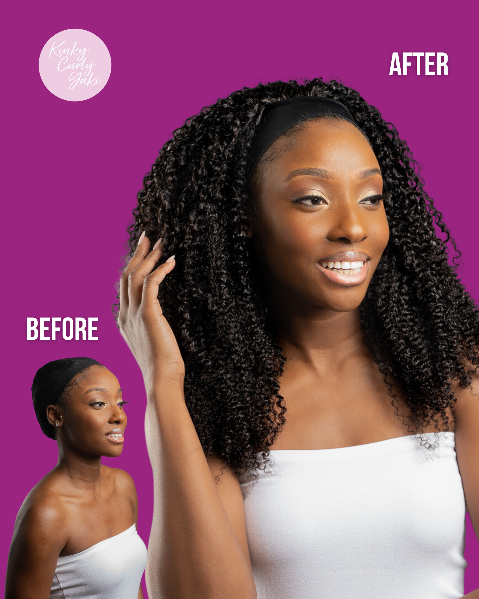 Headband wigs for Black Women - KinkyCurlyYaki