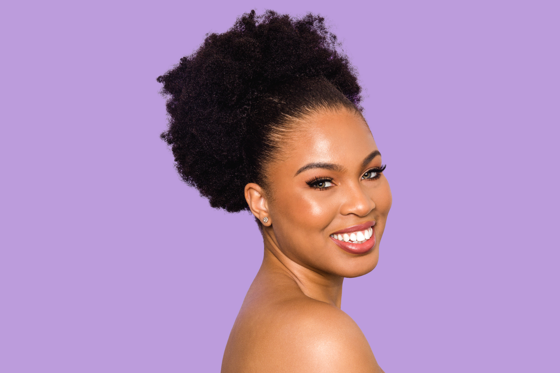 4C afro kinky drawstring ponytails for black women