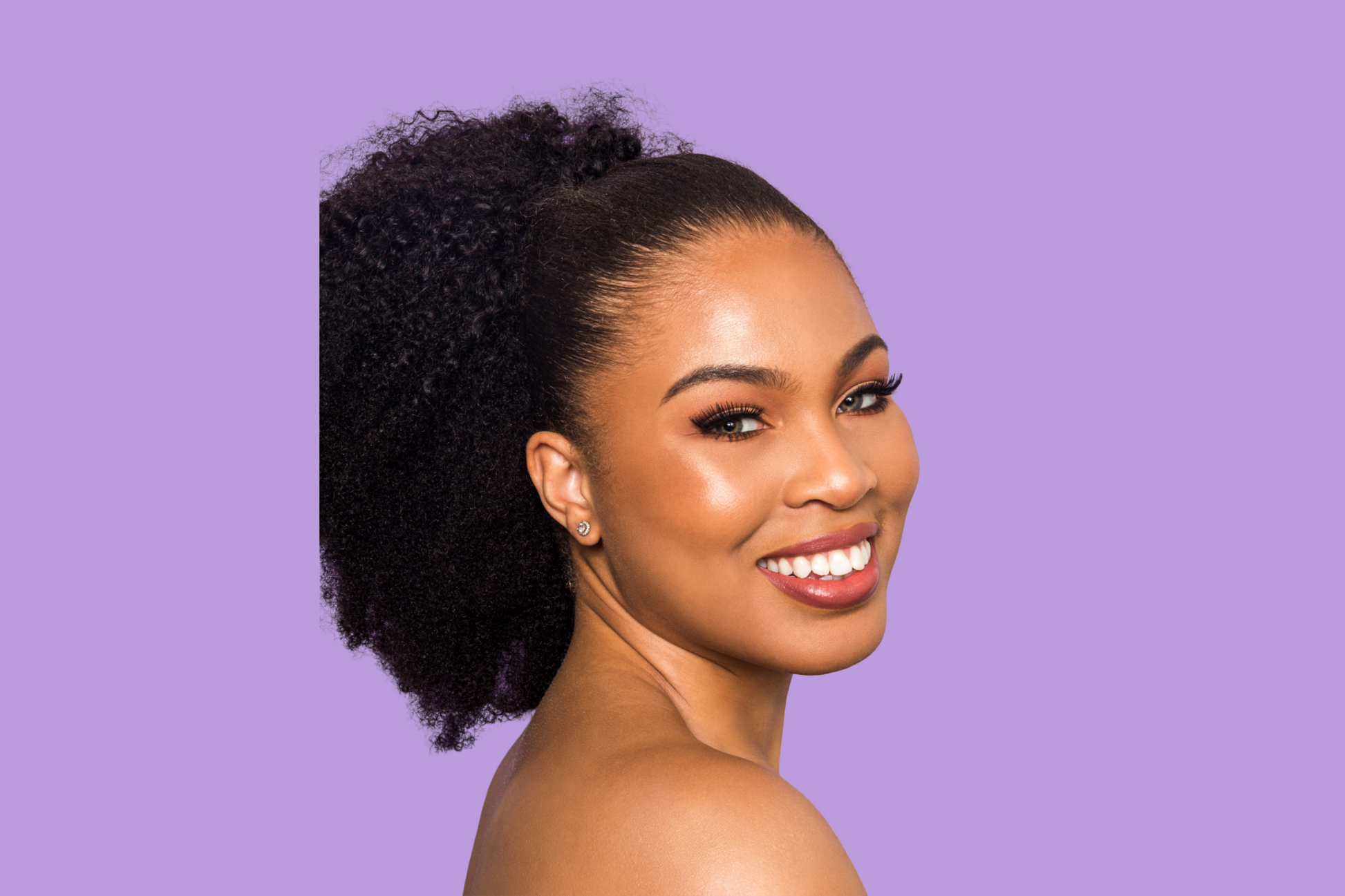 16" 4A afro kinky curly drawstring puff ponytail