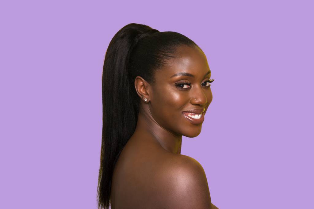 16" perm light yaki drawstring ponytail for black women