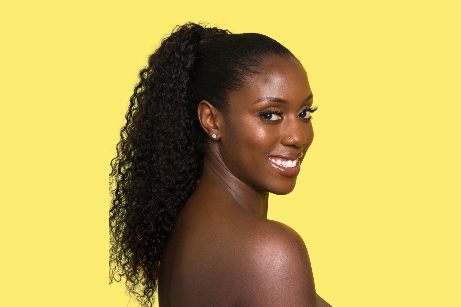 24" 3C spiral kinky curly drawstring ponytails for black hair