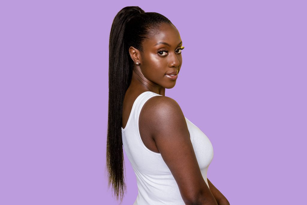 24" perm yaki drawstring clip in ponytail