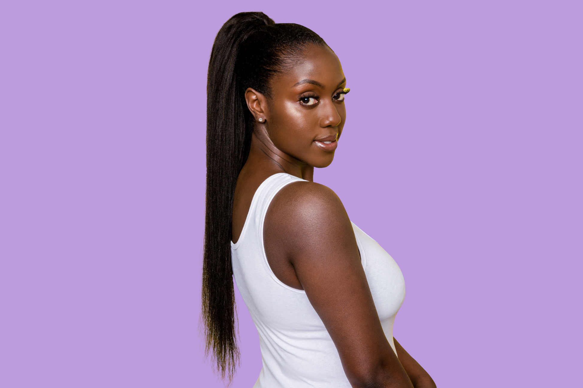 24" perm yaki drawstring clip in ponytail