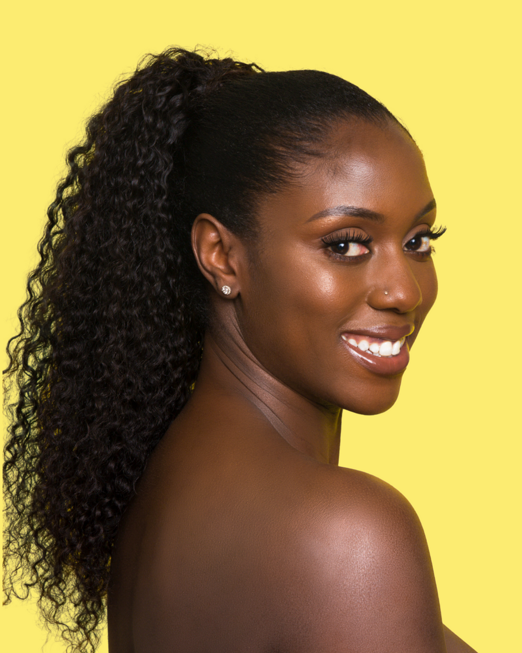 3C kinky curly drawstring ponytails for black women